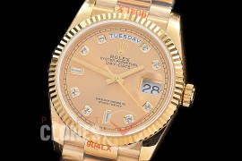 0.0 0 0 0 0 0 R36DDF00315S BPF Extra Weighted Daydate 40mm 128238 904 Steel YG/YG Fluted Bez Gold Diamonds SH 3255 