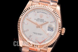 0.0 0 0 0 0 0 R36DDR00331S BPF Extra Weighted Daydate 40mm 128235 904 Steel RG/RG Fluted Bez Silver Glazier SH 3255