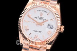 0.0 0 0 0 0 0 R36DDR00326 BPF Extra Weighted Daydate 40mm 128235 904 Steel RG/RG Fluted Bez White Roman A-2836