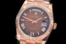 0.0 0 0 0 0 0 R36DDR00329 BPF Extra Weighted Daydate 40mm 128235 904 Steel RG/RG Fluted Bez Brown Ombre Roman A-2836