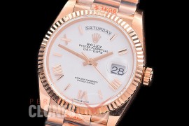 0.0 0 0 0 0 0 R36DDR00326S BPF Extra Weighted Daydate 40mm 128235 904 Steel RG/RG Fluted Bez White Roman SH 3255