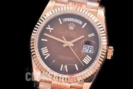 0.0 0 0 0 0 0 R36DDR00329S BPF Extra Weighted Daydate 40mm 128235 904 Steel RG/RG Fluted Bez Brown Ombre Roman SH 3255