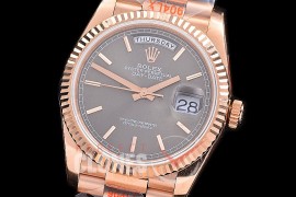 0.0 0 0 0 0 0 R36DDR00302S BPF Extra Weighted Daydate 40mm 128235 904 Steel RG/RG Fluted Bez Grey Sticks SH 3255