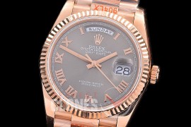 0.0 0 0 0 0 0 R36DDR00322S BPF Extra Weighted Daydate 40mm 128235 904 Steel RG/RG Fluted Bez Grey Diamonds SH 3255