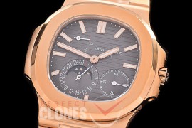 0 0 0 0 PP-5712-008S PPF V2 Nautilus 5712/1R Date/Moon Phase Power Reserve RG/RG Brown Asian Clone Calibre 320 PS IRM C LU 