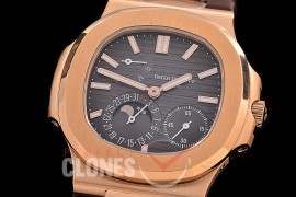 0 0 0 0 PP-5712-008 PPF V2 Nautilus 5712/1R Date/Moon Phase Power Reserve RG/LE Brown Asian Clone Calibre 320 PS IRM C LU 