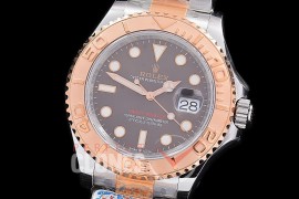 0 0 0 0 0 0 RYMENT00992 C-Plus F 904L Steel Yachtmaster 126621 Men SS/RG/SS Brown 3235