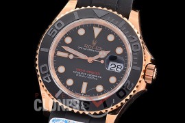 0 0 0 0 0 RYMENR00051 C-Plus F 904 Steel 126655 Yachtmaster Everose Men RG/RU Black A-3235