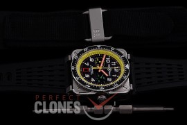 0 0 0 0 0 BR03-94-018 ANF/OXF BR03-94 RS19 Renault F1 Team Chronograph SS/RU Black CF A-7750 Sec at 3 - Bundle with Free Nylon Velcro Strap with Toolkit