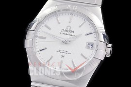 0 0 0 0 OMCON-39-106 M+S-F Constellation Co Axial SS/SS White Texturized Sticks Calibre 8500 Superclone