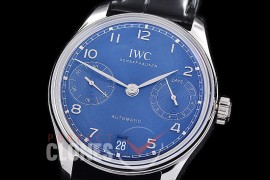 0 0 0 0 0 0 IWP7D00014 APS-F Portugieser Automatic 42 7 Days IW501704 SS/LE Blue A-52011