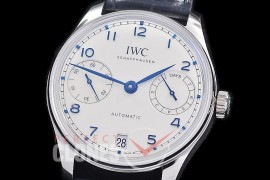 0 0 0 0 0 0 IWP7D00012 APS-F Portugieser Automatic 42 7 Days IW501702 SS/LE Silver-Blue A-52011