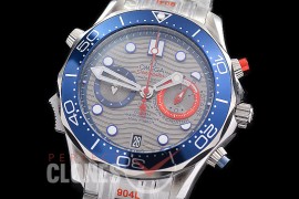 0 0 0 0 0 OMSEC-0102 Seamaster 300m Professional Chronograph America's Cup Edition SS/SS Grey OS20 Quartz 