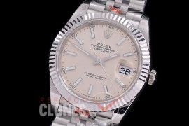 0 0 0 0 0 R41DJS-3235-200 GMF 904L Steel Datejust 41mm 126334 SS/SS Fluted/Jubilee Silver Sticks VR 3235 