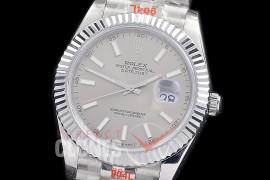 R41DJS-203 NF 904 Steel 126334 SS/SS Fluted/Jubilee Dark Rhodium Grey Sticks A-2813 - Special Offer 