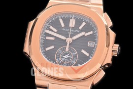 0 0 0 0 0 PP-5980-026S 3KF Nautilus 5980 Chronograph RG/RG Black Asian Clone Calibre CH28-520 C