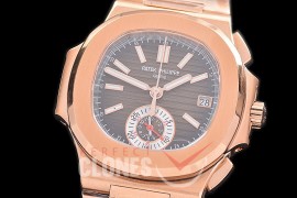 0 0 0 0 0 PP-5980-023S 3KF Nautilus 5980 Chronograph RG/RG Brown Asian Clone Calibre CH28-520 C