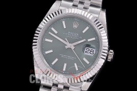 R41DJS-3235-106 BP 126334 Datejust 41mm SS/SS Fluted/Jubilee Green Sticks VR 3235 