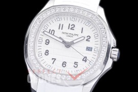 0 0 0 0 0 0 PPAQL-011 ZF 5267 Aquanaut Ladies SS/Diam/RU White Japanese Quartz