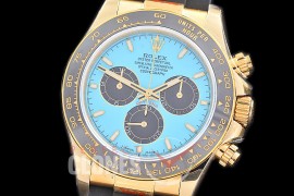 0 0 0 0 0 0 RLDF-126518-109RW QF 904L Steel Daytona 126518LN YG/CER/RU Tiffany Blue Sticks 4131 Superclone - 72 Hours Power Reserve Movement / Extra Weighted
