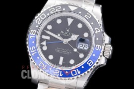 0 0 0 0 0 RLGS00872 SCF 904L Steel GMT 126710BLNR Batman SS/SS/Oyster Black VR 3285 CHS