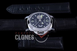 0 0 0 PN156E08 HF Pam 156 E Series Luminor GMT SS/LE Black A-7750 - Special Offer
