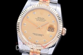 R36DJT-116233-105 BPF Datejust Men 116233 SS/YG Fluted/Jubilee Gold Diamonds VR 3135 - 18K Wrapped Gold Special Offer !! 