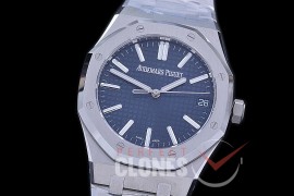 AP15510-053 TOP-F AP15510ST 50th Anniversary Royal Oak Automatic SS/SS Blue Asian Clone DD Calibre 4302 28800bph