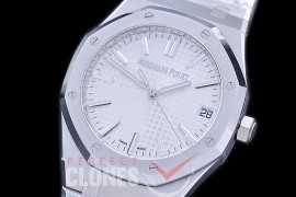 AP15510-051 TOP-F AP15510ST 50th Anniversary Royal Oak Automatic SS/SS White Asian Clone DD Calibre 4302 28800bph
