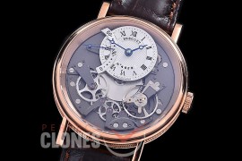 0 0 0 0 BR19206 ZF Tradition Retrograde Seconds 7097 RG/LE White/Steel Seagull Custom Automatic 