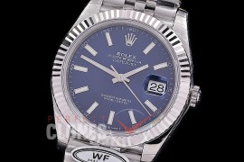 0 0 0 0 0 R41DJS-3235-504J WFF 904L Steel Datejust 41mm 126334 SS/SS Fluted/Jubilee BlueSticks SH 3235