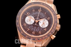 0 0 0 0 0 0 OMSP00919 Speedmaster Chronoscope RG/RG Brown OS20 Quartz