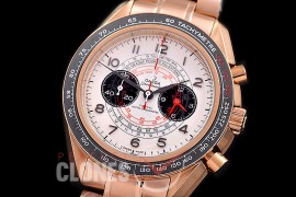 0 0 0 0 0 0 OMSP00916 Speedmaster Chronoscope RG/RG White OS20 Quartz