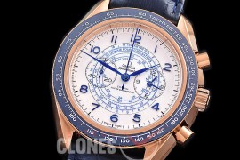 0 0 0 0 0 0 OMSP00917L Speedmaster Chronoscope RG/LE White OS20 Quartz