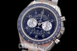 0 0 0 0 0 0 OMSP00908 Speedmaster Chronoscope SS/RG Blue OS20 Quartz