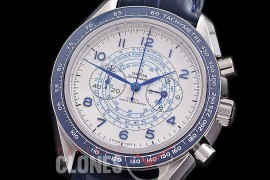 0 0 0 0 0 0 OMSP00902L Speedmaster Chronoscope SS/LE White OS20 Quartz