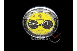 0 0 0 0 0 0 FEDC-103 Dealer Clock Ferrai Chronograph Style Swiss Quartz