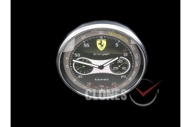 0 0 0 0 0 0 FEDC-101 Dealer Clock Ferrai Chronograph Style Swiss Quartz