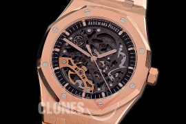 0 0 AP15407-006 APS-F Royal Oak 15407 Oak Double Balance Wheel Openworked RG/RG A-3132