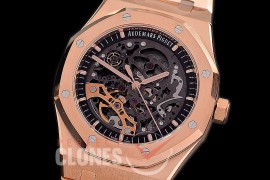 0 0 AP15407-006 APS-F Royal Oak 15407 Oak Double Balance Wheel Openworked RG/RG A-3132