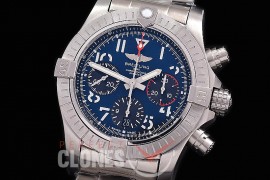 BLSA-B01-103S ANF/OXF Avenger B01 Chronograph SS/SS Blue Num A-7750 28800