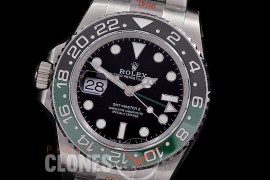 0 0 0 0 0 RLGS00925 GMF V6 904L Steel Lefty GMT 126720VTNR "Sprite" SS/SS/Oyster Black VR 3285 CHS