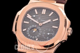 0 0 0 0 0 0 0 PP-5712-026 ZF Nautilus 5712 Date/Moon Phase Power Reserve RG/LE Brown Asian Customized Calibre 240