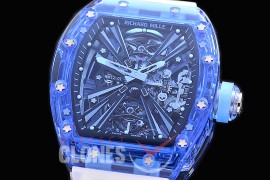 0 0 0 0 0 0 0 RM012-01-002A RM012-01 Sapphire Tourbillon Blue Sapphire/RU Black Skeleton Asian Seagull Tourbillon 