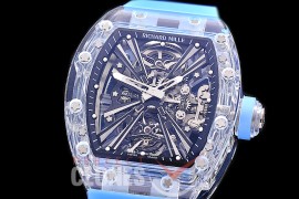 0 0 0 0 0 0 0 RM012-01-001B RM012-01 Sapphire Tourbillon Clear Sapphire/RU Black Skeleton Asian Seagull Tourbillon 