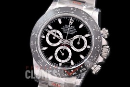 0 0 0 RLDS-4130-852 QF V3 904L Steel Daytona 116500 SS/CER/SS Black Sticks 4130 Superclone - 72 Hours Power Reserve Movement 