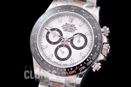 0 0 0 RLDS-4130-851 QF V3 904L Steel Daytona 116500LN SS/CER/SS White Sticks 4130 Superclone - 72 Hours Power Reserve Movement 