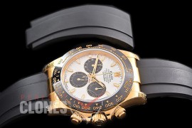 0 0 0 RLDF-4130-859R QF V3 904L Steel Daytona 116518LN YG/CER/RU Meteorite Sticks 4130 Superclone - 72 Hours Power Reserve Movement 