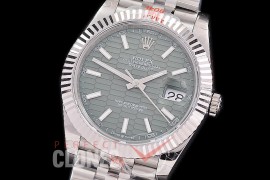 0 0 0 0 0 R41DJS-3235-209 GMF 904L Steel Datejust 41mm 126334 SS/SS Fluted/Jubilee Fluted Green Sticks VR 3235 