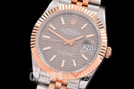 0 0 0 0 0 R41DJTR-3235-210 GMF 904L Steel Datejust 41mm 126331 ∫SS/RG Fluted/Jubilee Fluted Dark Rhodium Sticks SH 3235